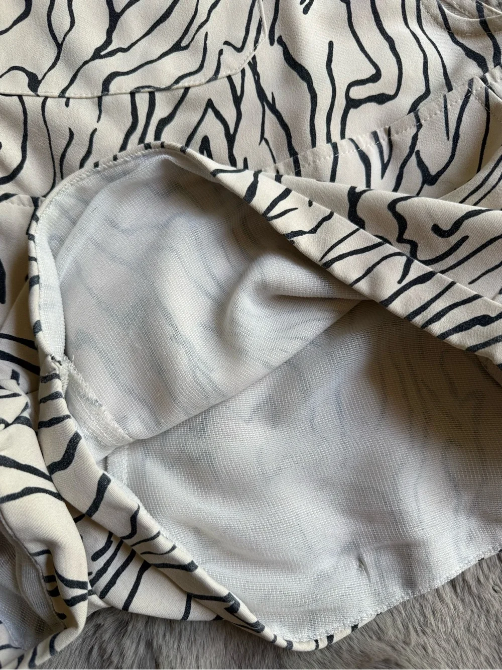 Princess Polly Cream & Black Zebra-Print Short Romper